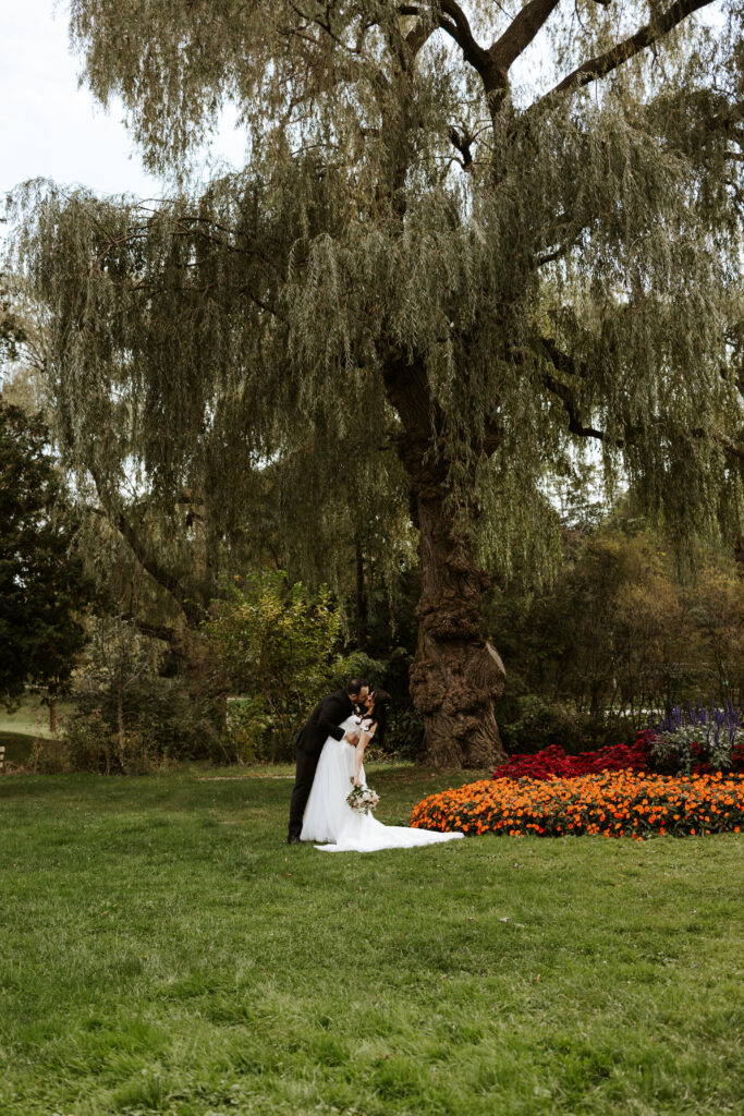 Couples first look on their wedding day at Soper Park in Cambridge