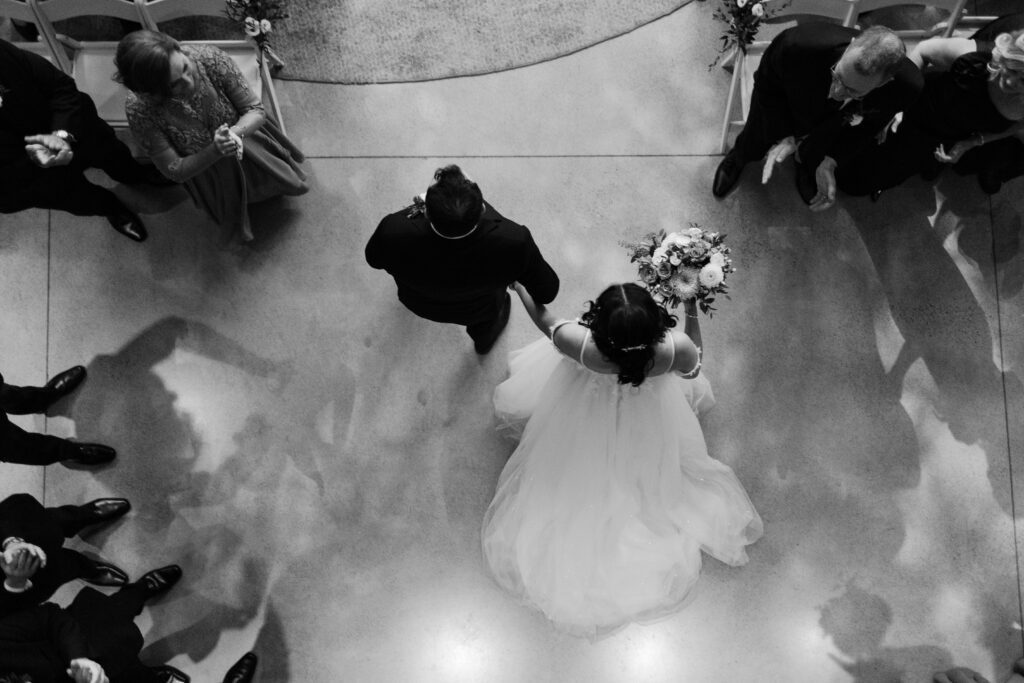 wedding ceremony photos at Tapestry Hall
