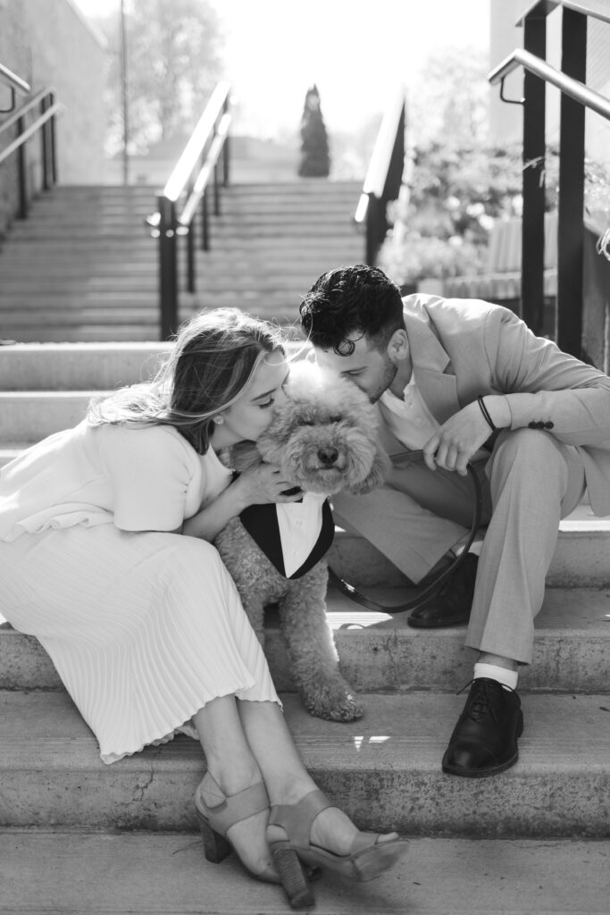 engagement photoshoot with fur baby 