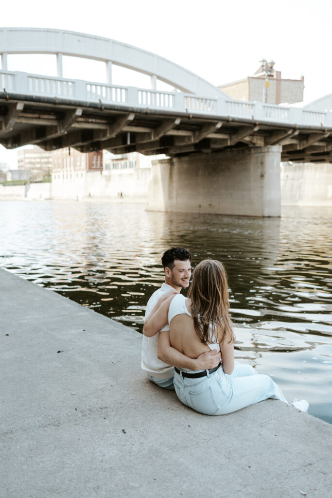 downtown cambridge engagement photoshoot photo taken by grand river
