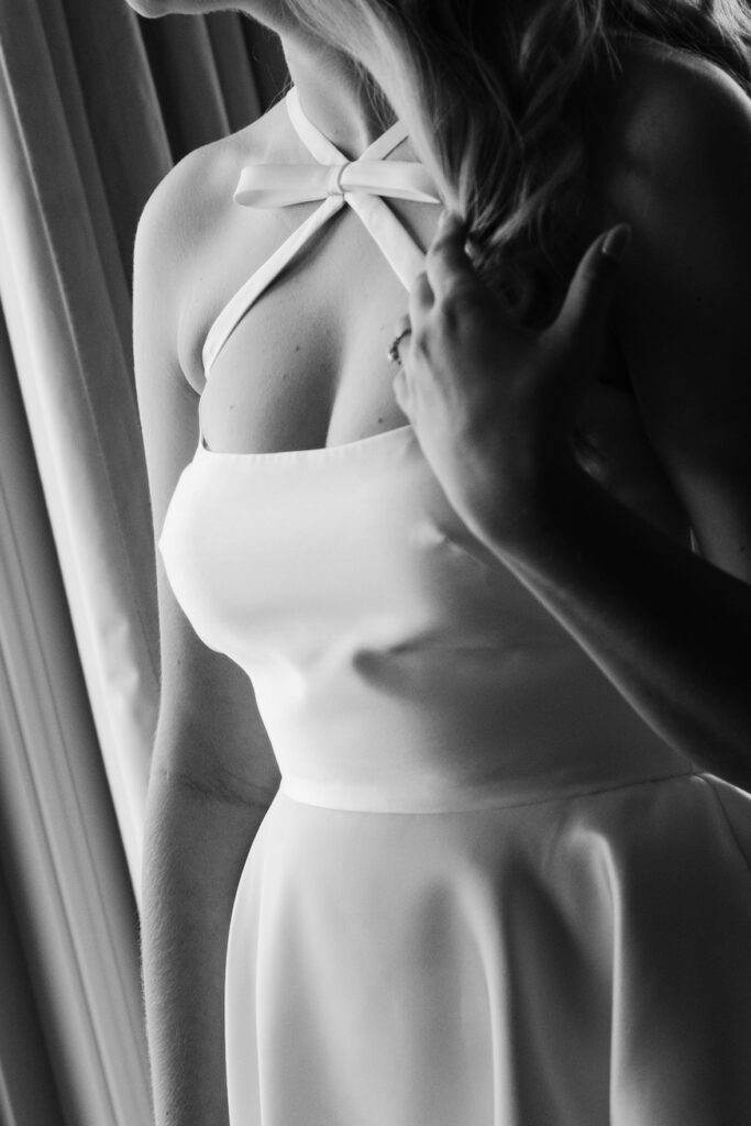detail photo of wedding dress by hematite images