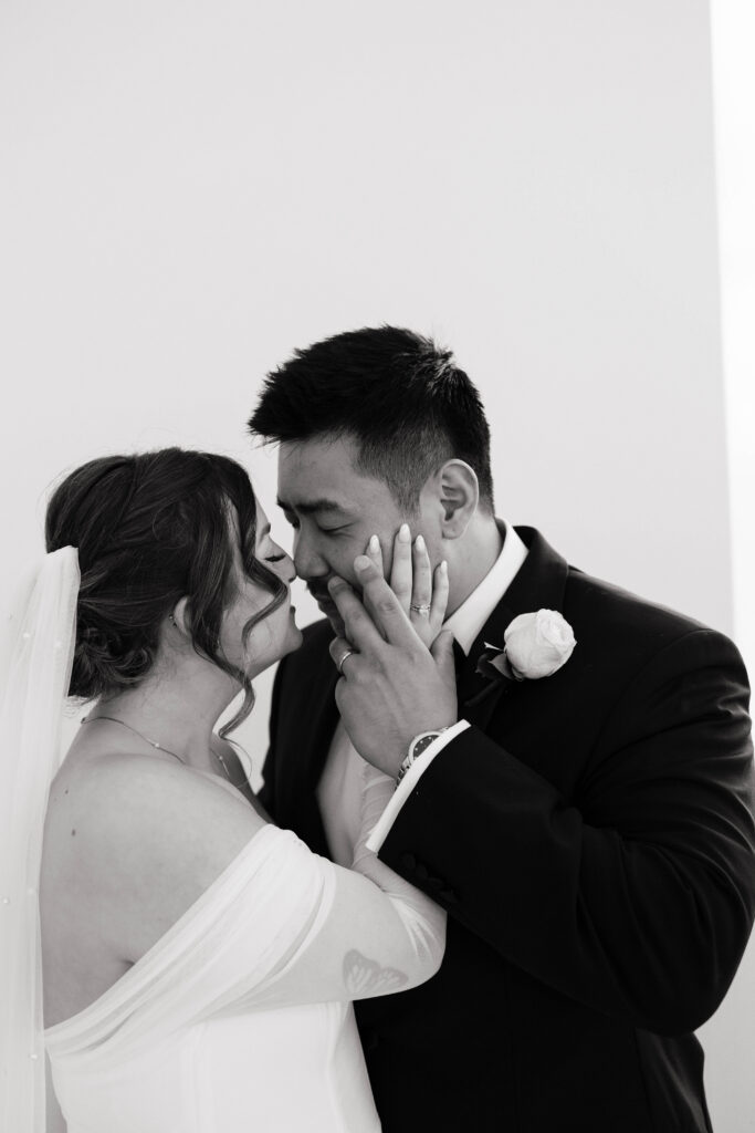 bride and groom portrait 