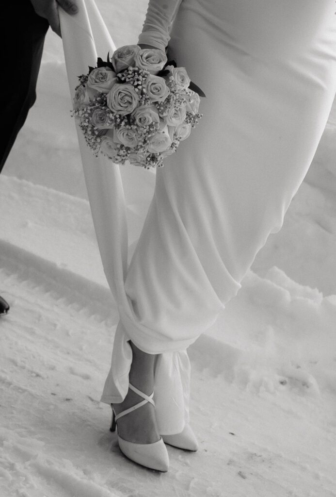 wedding photos of bride and groom walking 